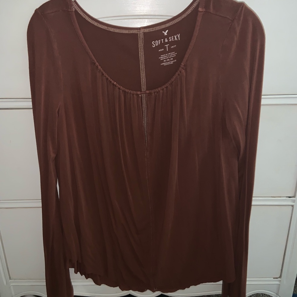 Burnt orange blouse